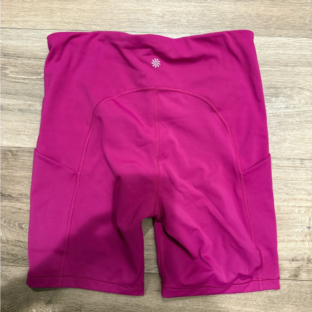 Athleta Magenta Bike Shorts Lightweight Athletic Design